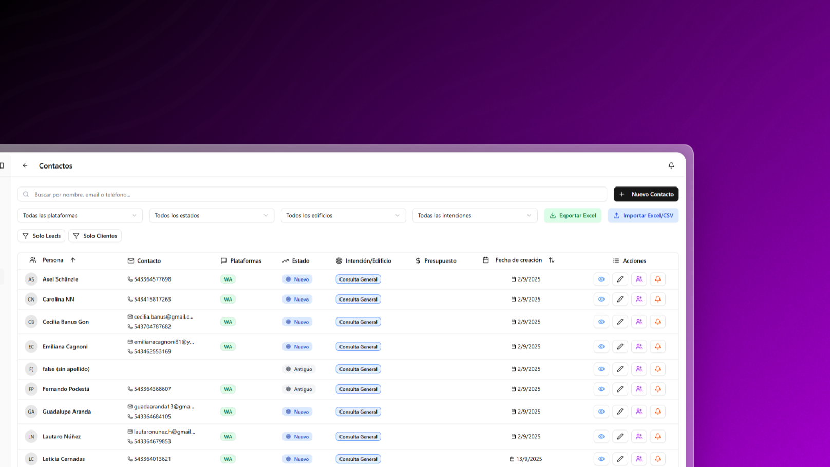 CRM para constructora EDISAN con agente LLM screenshot 3